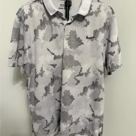 Nike Dri-FIT Victory Men’s Camo Golf Polo - Photon Dust Grey/White (Size XL) - Picture 2 of 6